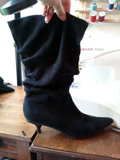 Boots with hot sale fabric cuff